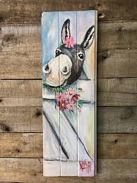 Cosmos Donkey Painting Patterns Pallet Art Pallet Painting