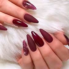 Today i have 5 fall nail art ideas! Best Hues For Almond Shaped Nails Naildesignsjournal Com Almond Shape Nails Maroon Nails Ombre Nails Glitter