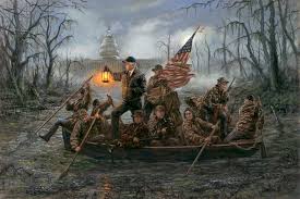 Rather than depict the delaware river, a waterway that was rather narrow where washington and the continental army crossed, leutze paints what appears to be a river with the breadth and ice. Conservative Artist S Painting Puts A Trump Twist On Iconic Image And Ignites Twitter Abc News