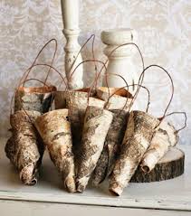 10 Birch Bark Hanging Cones For Wedding Or Home Decor Can Use For Flowers Or Candles You Can Decorate With Rib Birch Bark Crafts Tree Bark Crafts Birch Craft