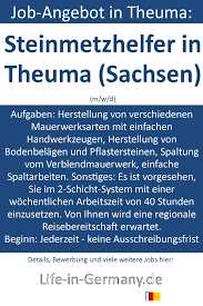 Stellenangebot Steinmetzhelfer In Theuma Sachsen In Theuma Deutschland Aufgaben In Dieser Position Herste Job Weiterbildung Fuhrerschein Klasse B