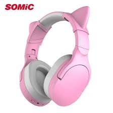 Maybe you would like to learn more about one of these? Somic Sc2000 Pink Cat Ear Wireless Bluetooth Gaming Headphones Headset With Microphone Mobile Phone Accessories China Headphone And Headphones Price Made In China Com