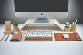 Shop modern desk accessories from herman miller. Streamlined Wood And Leather Desk Accessories Collection Of 5 Photos By Alexander George Dwell