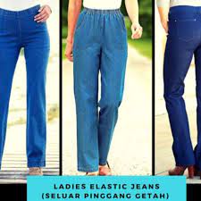 Walau apa pun, seluar anda mesti sedikit lebih ketat. Seluar Jeans Pinggang Getah Ladies Elastic Jeans Plussize Shopee Malaysia