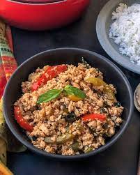 This is a seriously hot pepper. 20 Minute Spicy Thai Basil Chicken Pad Gaprao Gai Simmer To Slimmer