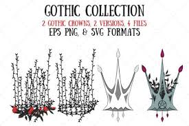 Just found out i will have my granddog for a month!!! Gothic Crowns Graphic By My Little Black Heart Creative Fabrica In 2020 Gothic Crown Graphic Halloween Design