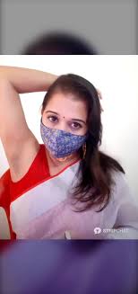 Neha664 Shows Face With Mask And Armpits