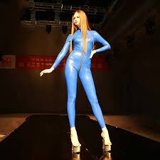 A nicest and most stylish dress which can be worn on all occasions and event. China Fashion Mirror Spandex Latex Full Body Siamese Locomotive Movie And Tv Night Dance T Catwalk Tights Catsuit Factory And Manufacturers Miasein