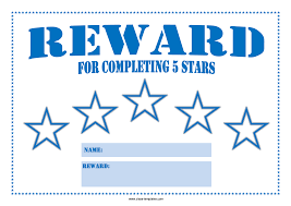 5 star reward chart template templates at