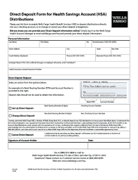 You can save time with fewer trips to a wells. Direct Deposit Form Fill Online Printable Fillable Blank Pdffiller