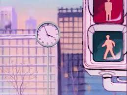 Anime woman wearing crop top and red shorts leaning on wall wallpaper. Anime Aesthetic Gif Wallpaper