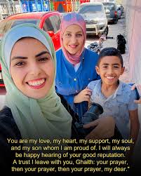 The beloved @mariam_riyad_abu_dagga left behind this will to her son. She  was murdered today at Nasser Hospital while doing her journalistic work  covering a prior airstrike