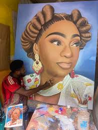 Creating art with palette knife