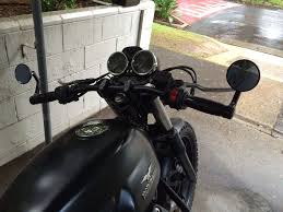 Moto Guzzi V7 Drag Bars With Side Bar Mirrors