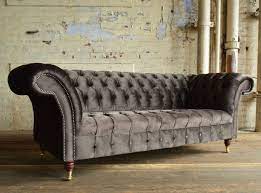 Loxley charcoal grey plush velvet chesterfield sofas. Pin On Lounge