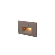Wac Step Light With Photocell Amber Wall Sconce In Bronze On Aluminum