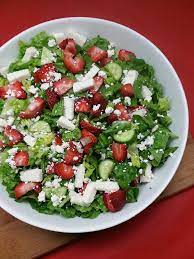 Strawberry Cheese Salad With Queso Fresco And Cotija Vegetable Recipes Eat Salad Food