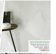 Idéales pour la décoration de votre intérieur. Offre Lambris Pvc Calacatta Chez Bricomarche