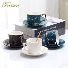 Choose from the vast collections of desirable coffee mugs cups with saucer spoon available on alibaba.com. Marble Ceramic Coffee Cup Saucer Spoon Set 200ml Nordic Tea Cup Matt Porcelain Tea Set Advanced Teacup Cafe Espresso Cup Shopee Malaysia