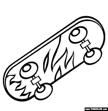 Skate Board Fire Flames Hot Ride Thats Awsome Bilder Zum Ausmalen Ausmalen Bilder