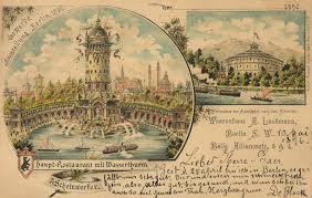 Postcard Illustration Of The 1896 Berliner Gewerbeausstellung Or Great Industrial Exposition Of Berlin Berlin