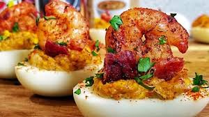 Creole Shrimp Deviled Eggs Recipe Shrimp Deviled Eggs Egg Recipes Deviled Eggs Recipe