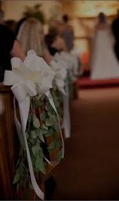 Pew Bow Eucalyptus Church Wedding Flowers Wedding Ceremony Flowers Simple Church Wedding