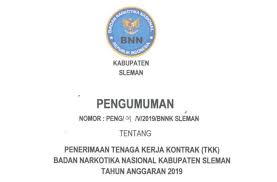 Jadwal pendaftaran cpns kejagung 2021. Lowongan Kerja Bnn Kabupaten Sleman