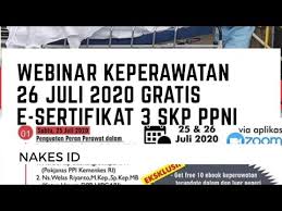 Diagnosa keperawatan untuk indonesia yang dirumuskan oleh ppni dari buku standar diganosis. Webinar Keperawatan 26 Juli 2020 Gratis E Sertifikat 3 Skp Dpp Ppni Youtube
