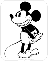 Free printable pj masks coloring pages. Classic Mickey Mouse Coloring Pages 2 Disneyclips Com