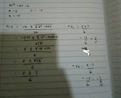 Maybe you would like to learn more about one of these? Persamaan Kuadrat Menggunakan Rumus Abc Hasil Dari 3x 5x 2 0 Brainly Co Id