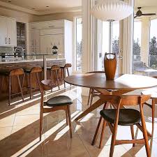 Conan Table With Ecole Chairs From Article Round Wood Dining Table Round Dining Table Modern Round Dining Table
