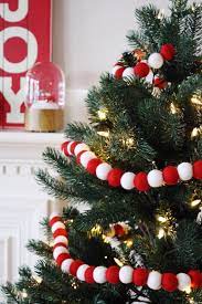 Christmas Tree Garland Christmas Felt Ball Garland Holiday Etsy Christmas Tree Garland Felt Ball Garland Christmas Garland