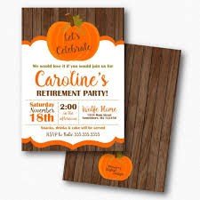 Here's a collection of some of the finest retirement decoration, cakes, gifts and party favors which will help you host one of the best retirement party. Amazon Com Fall Pumpkin Retirement Party Invitations Envelopes Included Handmade