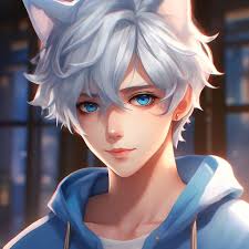 🖤🔥 art, handsome anime guy, silver…" — image created in Shedevrum