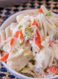 Crab Salad Seafood Salad With Imitation Crab Meat Shallots Mayonnaise Celery Paprika Dill Kosh Sea Food Salad Recipes Best Seafood Recipes Crab Recipes