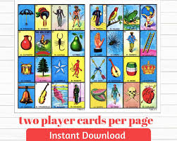 30 Loteria Cards Digital File Instant Download Etsy Loteria Cards Diy Loteria Cards Printable Cards