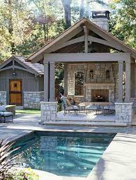 Pool house designs backyard pool designs swimming pools backyard pool landscaping pool paving lap pools indoor pools small pool houses houses with pools. Creative Outdoor Fireplace Designs And Ideas