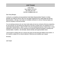 Leading Professional Inside Sales Cover Letter Examples Resources Myperfectresume