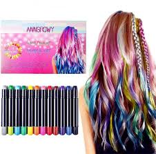 Don't apply to the hair root. Amazon Offers Hair Chalk For Girls Temporary Hair Color 12 Colors Non Toxic Washable Hair Chalk Pens For Dark Hair An Temporary Hair Color Hair Chalk Dyed Hair