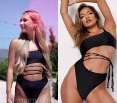 In fact, the tv star is also known for her past relationship with aaron connolly. Love Island Season 7 Episode 9 Lucinda S Black Strappy One Shoulder Swimsuit Shop Your Tv