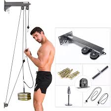 Injured my foot so i will be working out at home for a few days. Diy Wall Mounted Pulley Cable System Forearm Wrist Trainer Tricep Workout Machine Pull Downs Home Gym Accessories Accessories Aliexpress