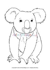 25+ leaf templates & colouring pages to print; Koala Colouring Page 3