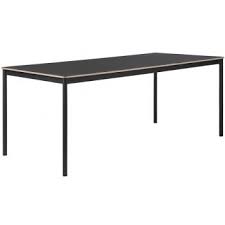 Base Table 190 X 85 Cm Linoleum With Plywood Edges Black Med Billeder Spisebord Design Linoleum