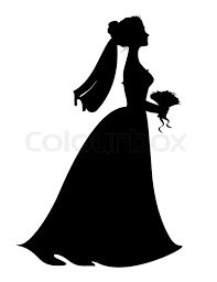 Check spelling or type a new query. Silhouette Of Bride With Bridal Stock Vector Colourbox