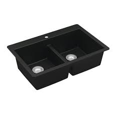 Get free shipping to your closest home store on eligible orders. Tuscany Dual Mount 33 Quartz Composite 1 Hole Double Bowl Kitchen Sink At Menards