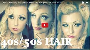 Easy 50s hairstyles for long hair? 1950 Hairstyle Tutorials 30 Tutorial Videos Bold Dress