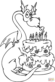 Birthday Cake Cartoon Images Black And White Pin By Judy Oclair On Dragon Cards And Digi Stamps Birthday Coloring Pages Happy Birthday Coloring Pages Birthday Cake With Photo