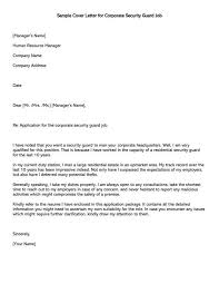 Security Guard Cover Letter Best Sample Letters Writing Tips