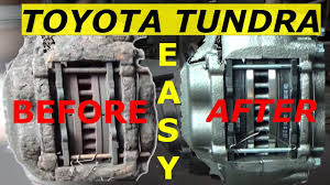 The trailer has electric brakes. Front Brakes Calipers And Rotors Toyota Tundra Youtube